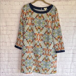 J.‎ Crew Floral Lightweight 3/4 Sleeve Dress Woman’s Size 6